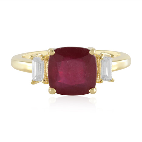 Bague en argent et Rubis de Madagascar