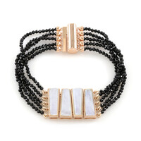 Bracciale in argento con Pietra di Luna Blu (KM by Juwelo)
