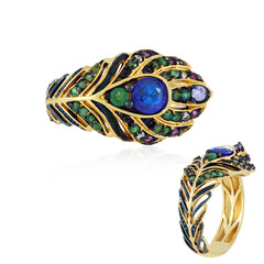 Zilveren ring met een kobaltblauwe spinel