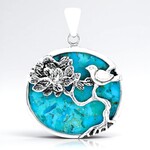 Ciondolo in argento con Turchese Kingman Mohave Blu
