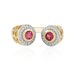 Bague en argent et Tourmaline rose du Brésil 
