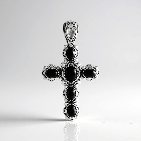 Ciondolo in argento con Onice Nero (Desert Chic)