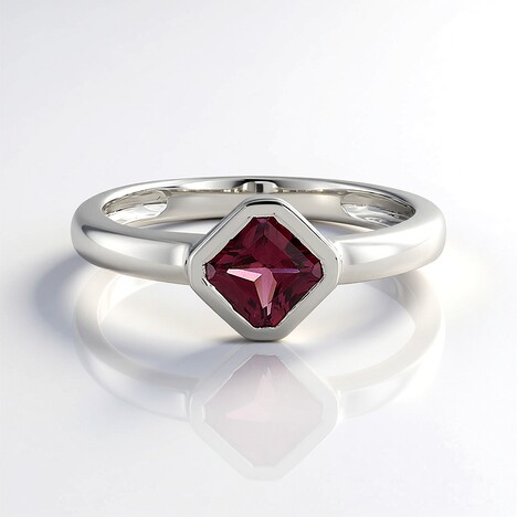 Anello in argento con Rodolite