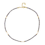 Edelstein-Silberhalskette