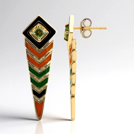 Orecchini in argento con Peridoto