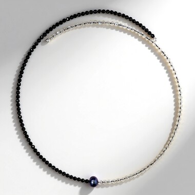 Black Spinel Steel Choker (Riya)