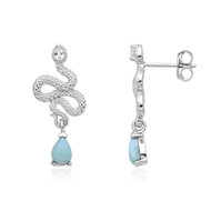 Larimar-Silberohrringe