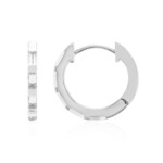 Zilveren oorbellen met witte topaasstenen