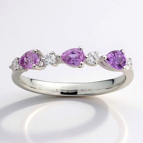 Anello in oro con Zaffiro Rosa (CIRARI)