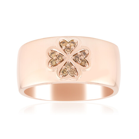 Zilveren ring met I1 Argyle-Rose de France diamanten (Annette)