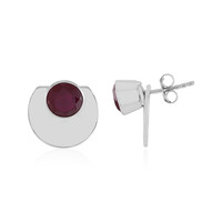 Boucles d'oreilles en argent et Rubis de Madagascar (de Melo)
