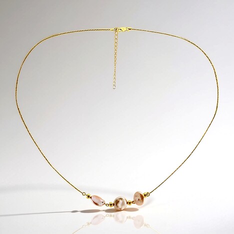 Collana in argento con Perla d'Acqua Dolce Pesca (TPC)