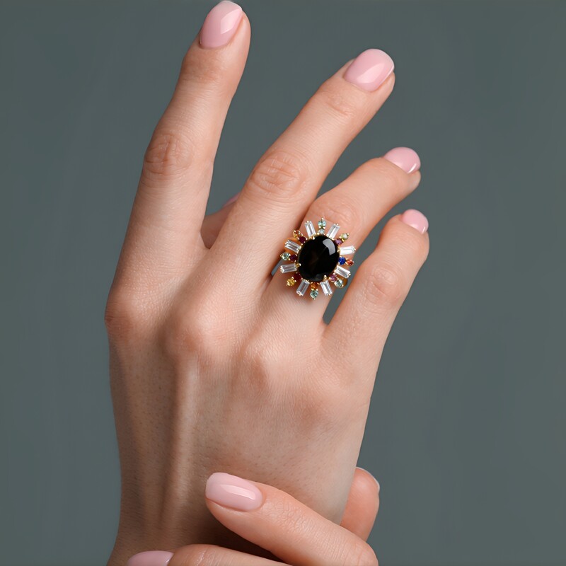 Bague en or et Sillimanite étoilée (Adela Gold)