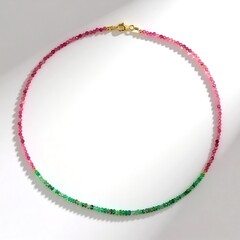 Collana in argento con Tormalina Rosa Nigeriana