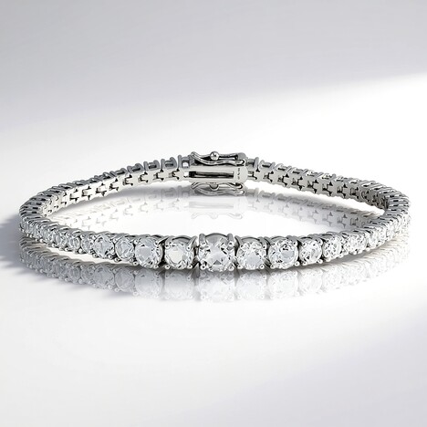 Bracciale in argento con Topazio Bianco