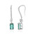 Boucles d'oreilles en argent et Tourmaline verte de Benedito (Adela Silber)