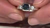 Anillo en plata con Topacio azul de Londres (Pallanova)