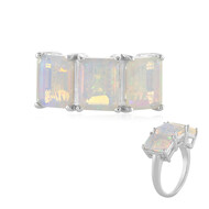 Anello in argento con Opale di Welo