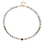 Collana in argento con Agata Rosa (Riya)