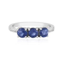 Anillo en plata con Cianita de Nepal