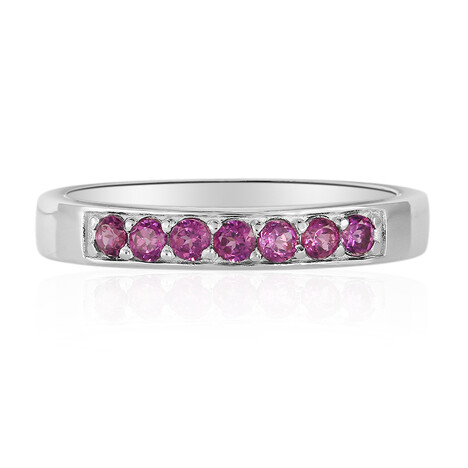 Zilveren ring met rhodolieten