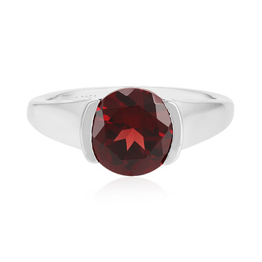 Anello in argento con Granato Mozambico