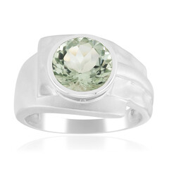 Anillo en plata con Amatista verde