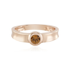 Oranger Zirkon-Goldring