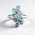Anello in argento con Topazio Blu Cielo