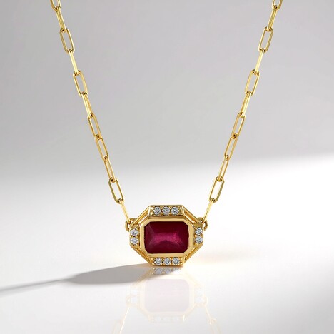 Collana in argento con Rubino Bemainty