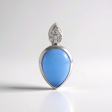 Ciondolo in argento con Onice Blu