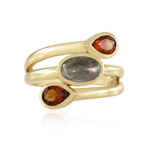 Zilveren ring met een Koperen Minary Labradoriet (KM by Juwelo)
