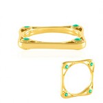 Zilveren ring met Russische smaragden (de Melo Essence)