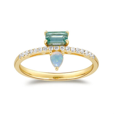 Anillo en oro con Esmeralda de Zambia AAA (CIRARI)