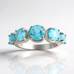 Anello in argento con Apatite Blu (de Melo Essence)