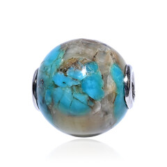 Türkis-Mosaik-Silberanhänger