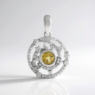 Colgante en plata con Berilo amarillo