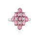 Zilveren ring met Braziliaanse roze toermalijnen