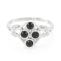 Zilveren ring met blauwe saffieren