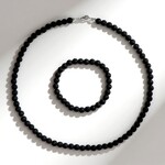 Parure in argento con Lava Nera