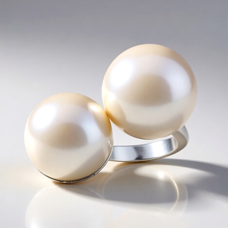 Anello in argento con Perla d'Acqua Dolce Argentata (TPC)