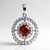Ciondolo in argento con Occhio di Tigre Rosso