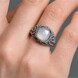 Anillo en plata con Piedra de Luna arcoíris (Annette classic)