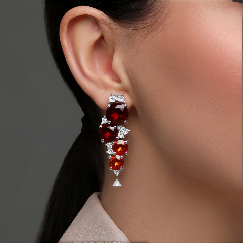 Madeira-Citrin-Silberohrringe (de Melo Essence)