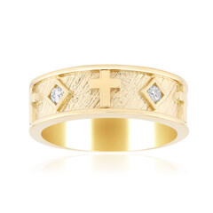 Zilveren ring met I1 (G) Diamanten