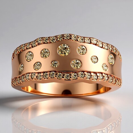 Anello in oro con Diamante Rose de France SI1 di Argyle (Annette)