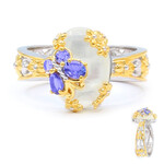 Perlmutt-Silberring (Gems en Vogue)