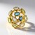 Bague en argent et Pierre de lune bleue (KM by Juwelo)