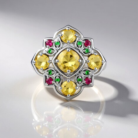Anello in argento con Berillo Giallo