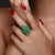 Zilveren ring met Braziliaanse smaragden